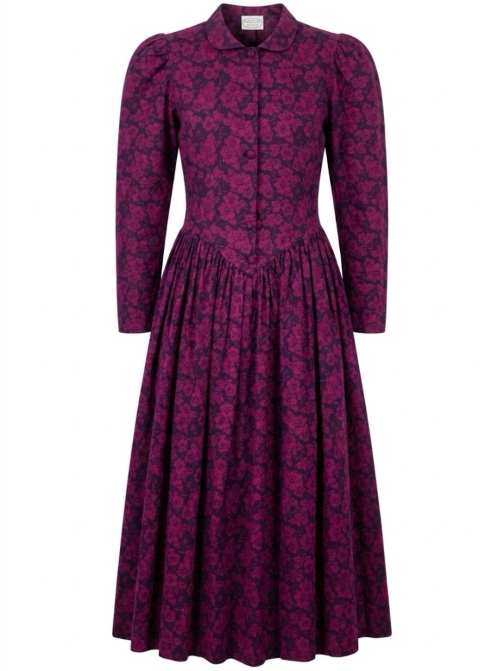 Laura Ashley Vintage purple Flower Dress - size 10